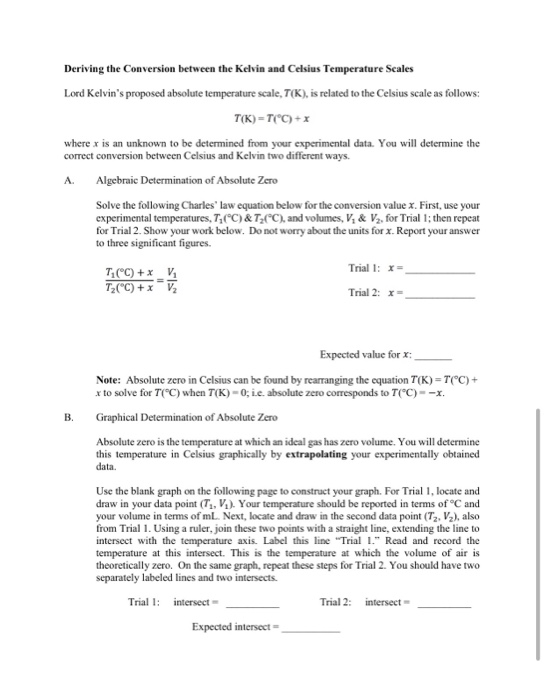 2 Experiment 3 Charles Law Objectives 1 To Study Chegg Com