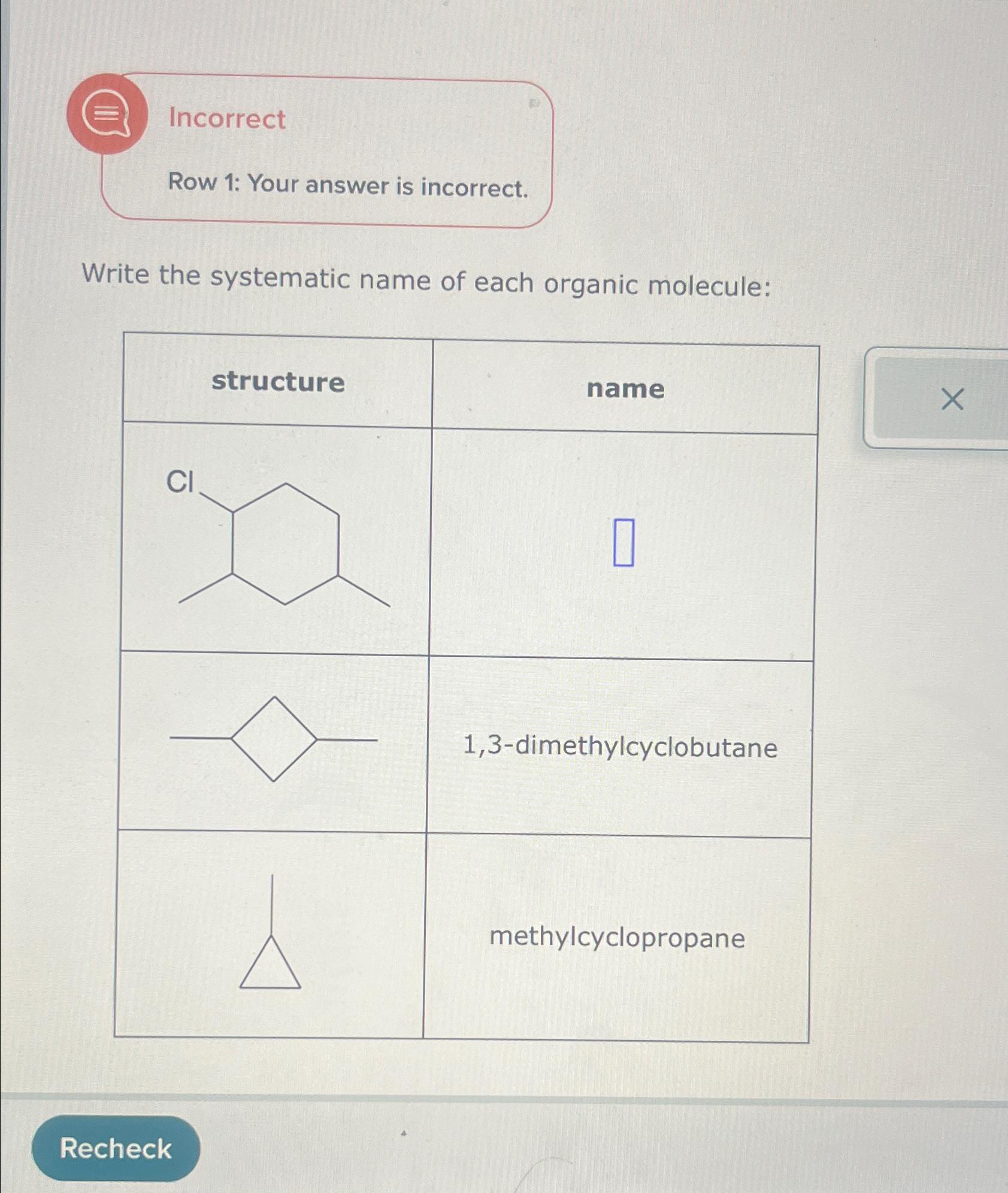 Solved IncorrectRow 1 Your answer is incorrect.Write the Chegg