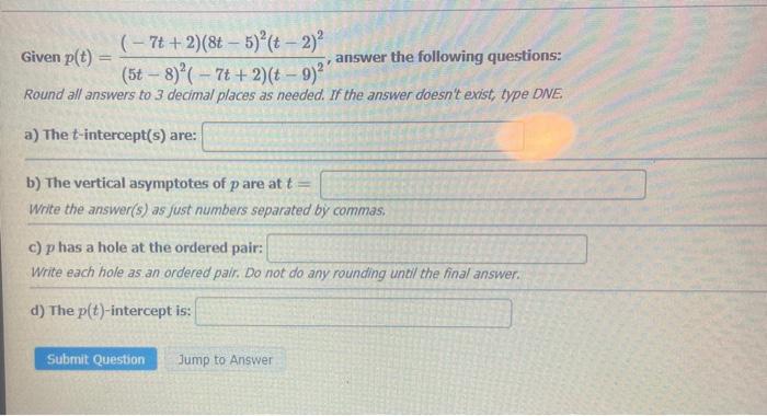 Solved 7t 2 8t 5 º T 2 2 Given P T Answer Th Chegg Com