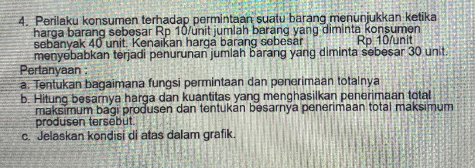 1. Dengan Fungsi Permintaan Dan Penawaran Yang | Chegg.com