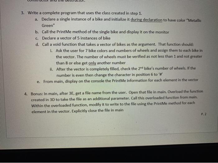 Solved 3. Write a complete program that uses the class | Chegg.com