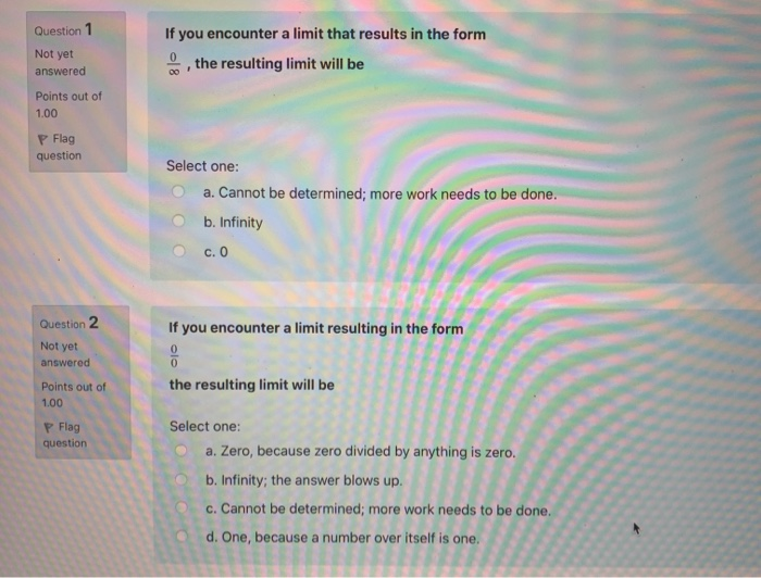 Solved Question 1 Not yet answered Points out of 1.00 If you | Chegg.com