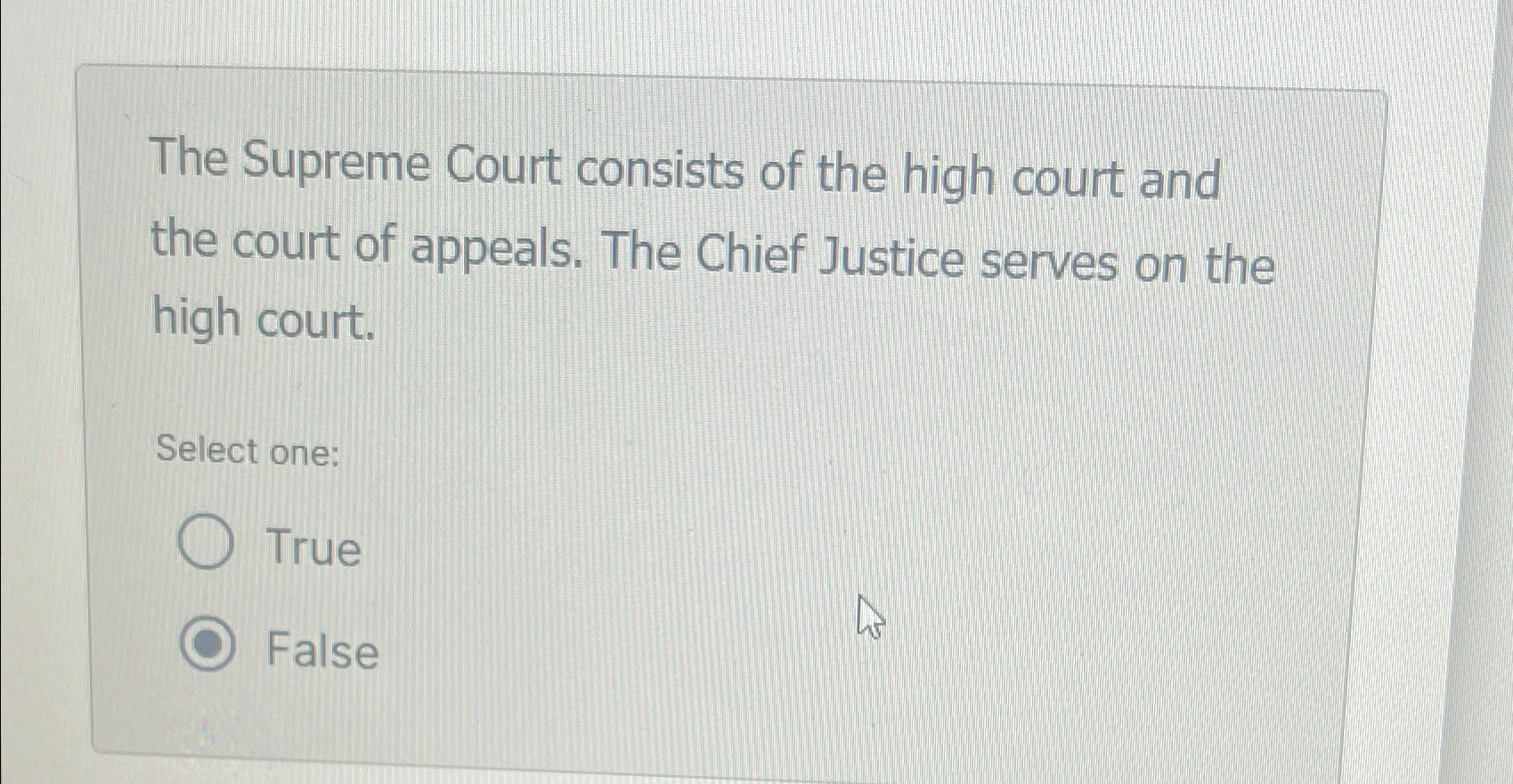 Solved The Supreme Court Consists Of The High Court And The | Chegg.com