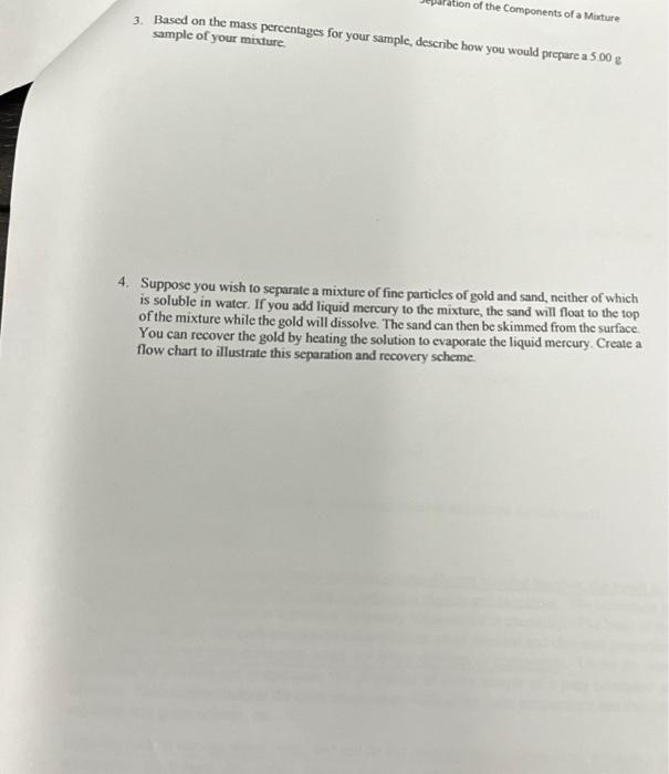 1. Mass of evaporating Dish and Original Sample Mass