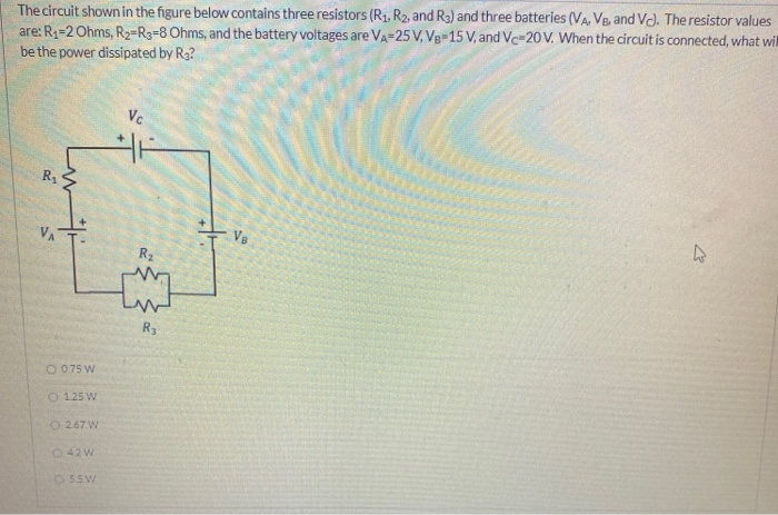 Solved The circuit shown in the figure below contains three | Chegg.com
