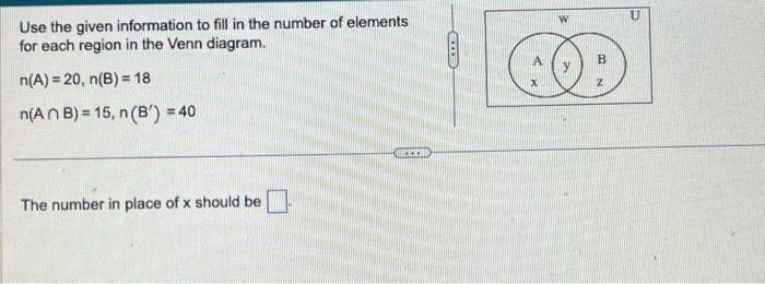 Solved Refer to the Venn diagram to the right. How many | Chegg.com