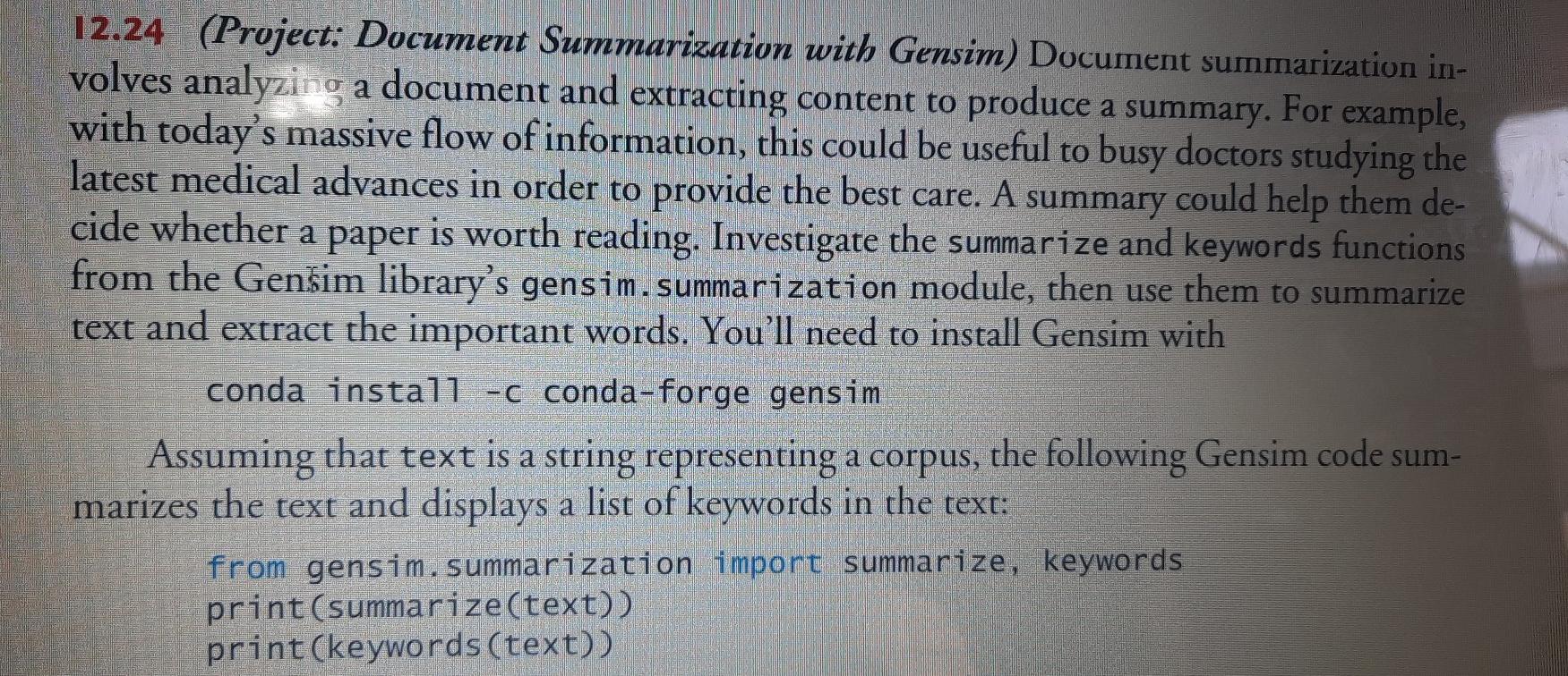 Text Summarization Using Gensim – WMQBF
