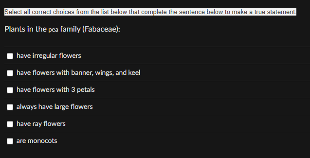 Solved Select all correct choices from the list below that | Chegg.com
