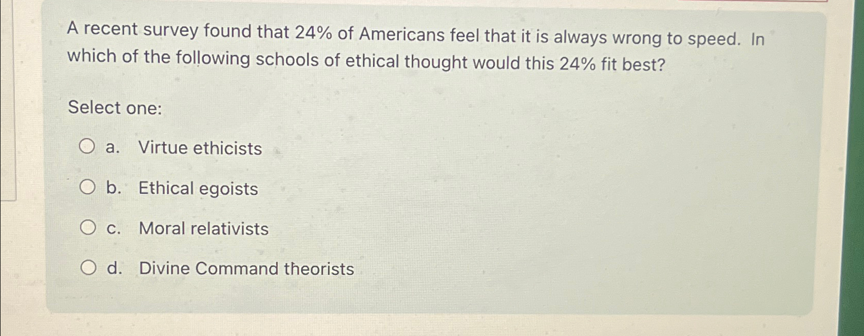 Solved A recent survey found that 24% ?of Americans feel | Chegg.com