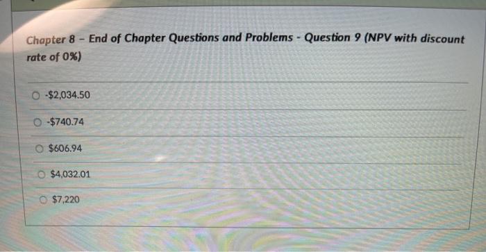 Solved Chapter 8 - End of Chapter Questions and Problems - | Chegg.com