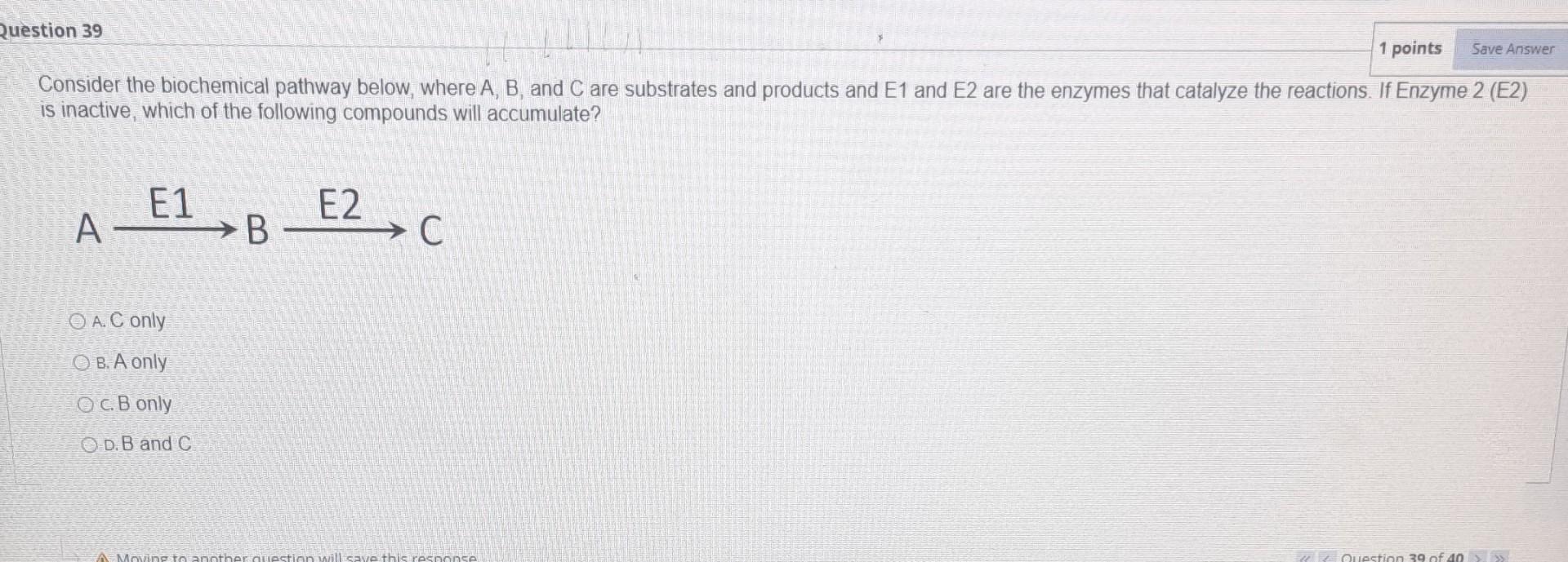 Solved Question 39 1 Points Save Answer Consider The | Chegg.com