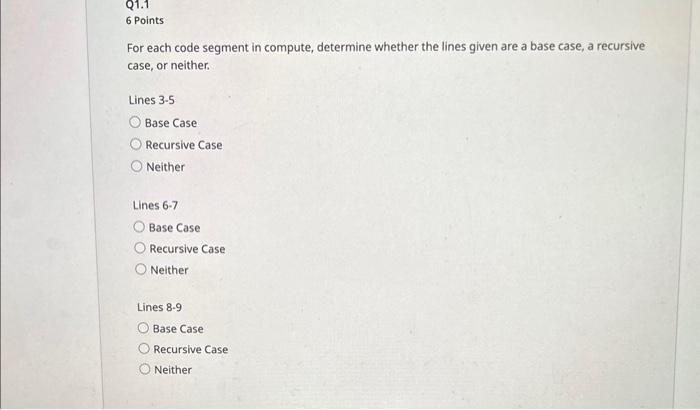 Solved Q1 Terminology 8 Points Consider the following | Chegg.com