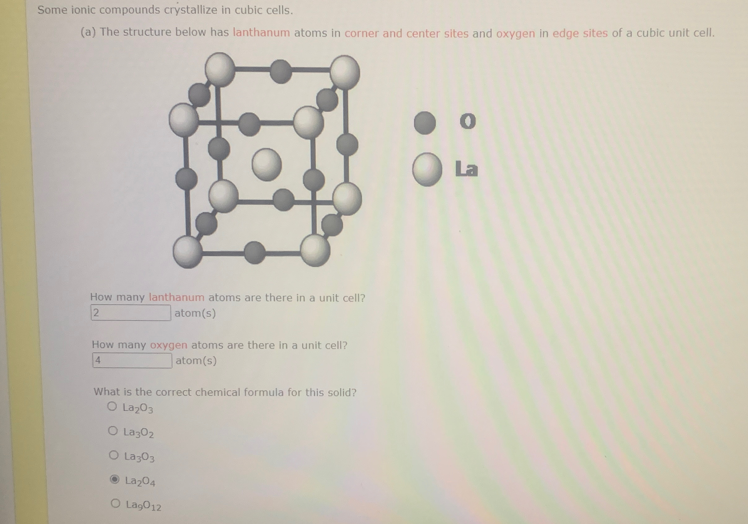 Solved Some ionic compounds crystallize in cubic cells.(a) | Chegg.com