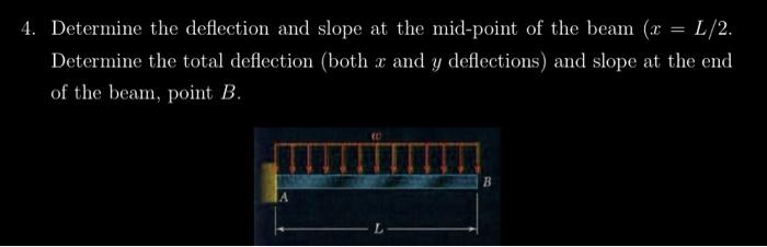 Solved 4. Determine the deflection and slope at the | Chegg.com