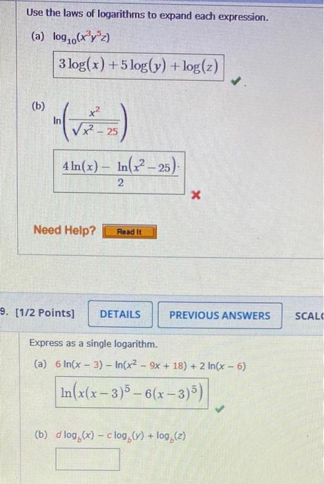 Solved] O. Laws of Logarithms Lesson 5 Assignment 1. Fully simplify each  of