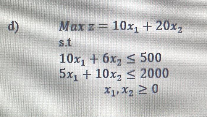 Solved solve the following problems by using graphical | Chegg.com