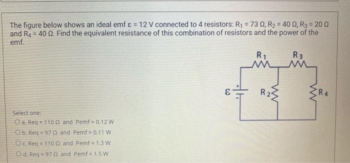 Solved The figure below shows an ideal emf ε = 12 V | Chegg.com