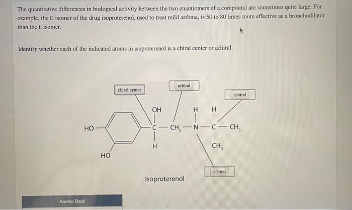 Solved The quantitative differences in biological activity | Chegg.com