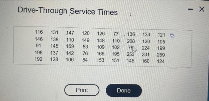 Drive-Through Service Times