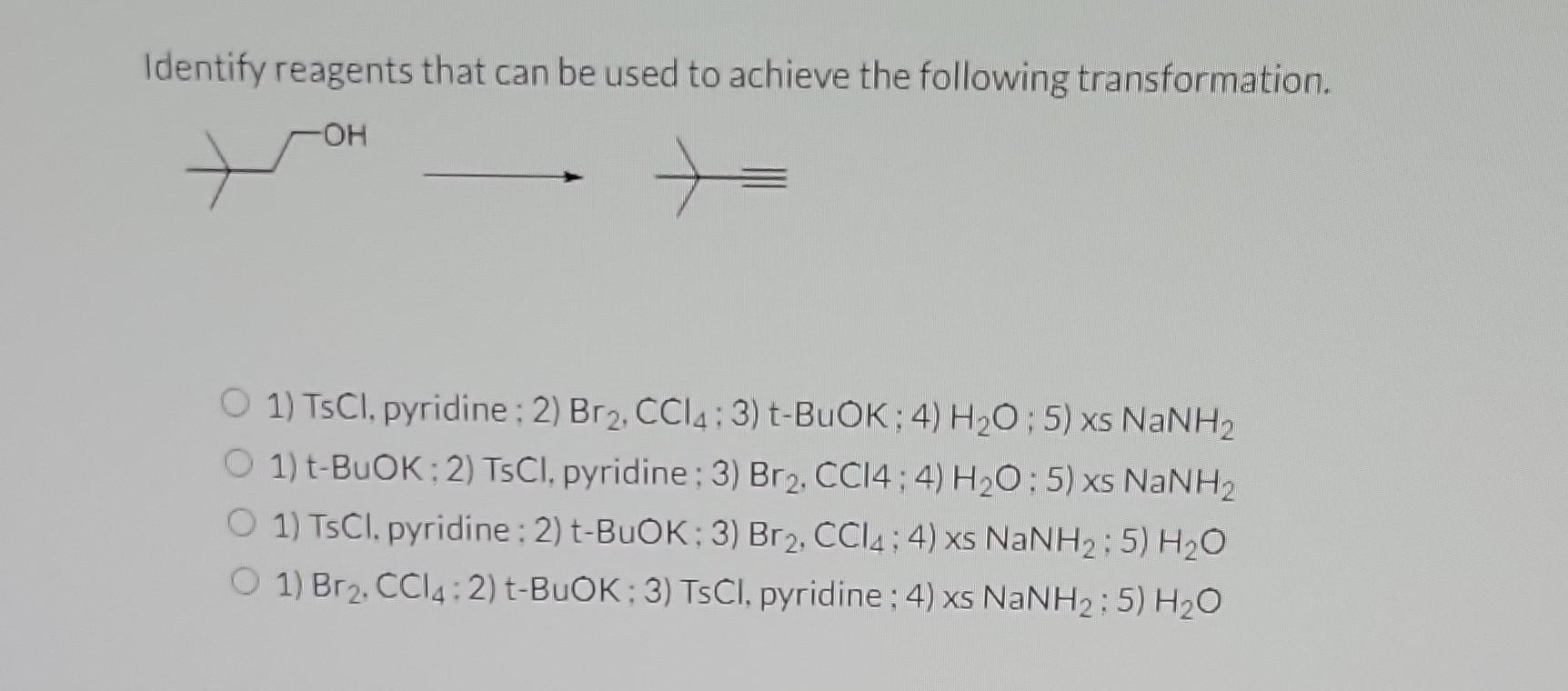 Which Reagents Will Achieve The Following Transformation Solved identify reagents that can be used to achieve the | Chegg.com