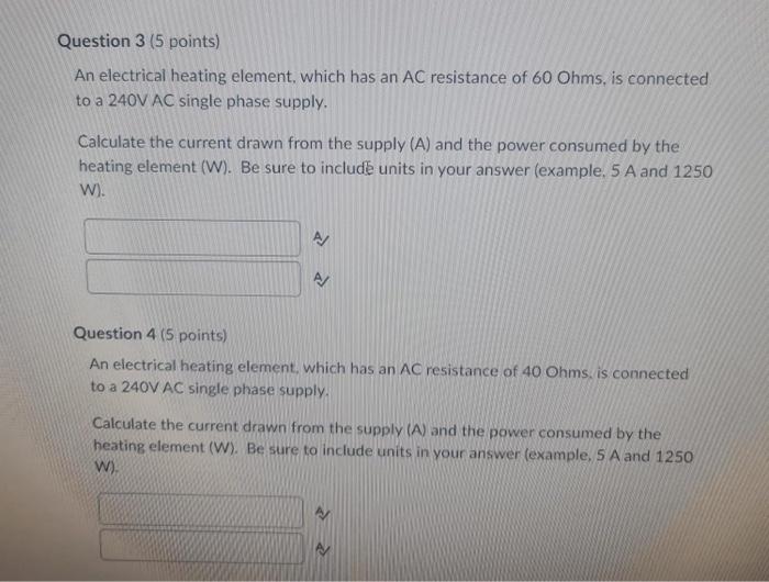 [Solved] Circuit Analysis An electrical heating element, wh