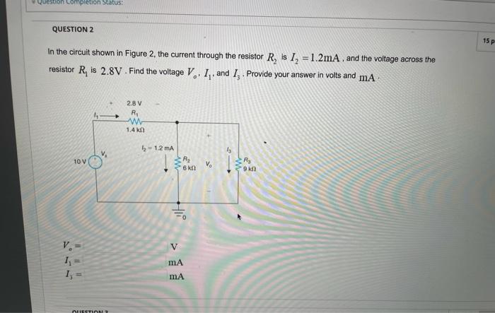 Solved QUESTION 9 In the circuit shown in Figure 6, the | Chegg.com