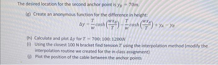 Solved Problem 3: When a cable is hung between two points | Chegg.com