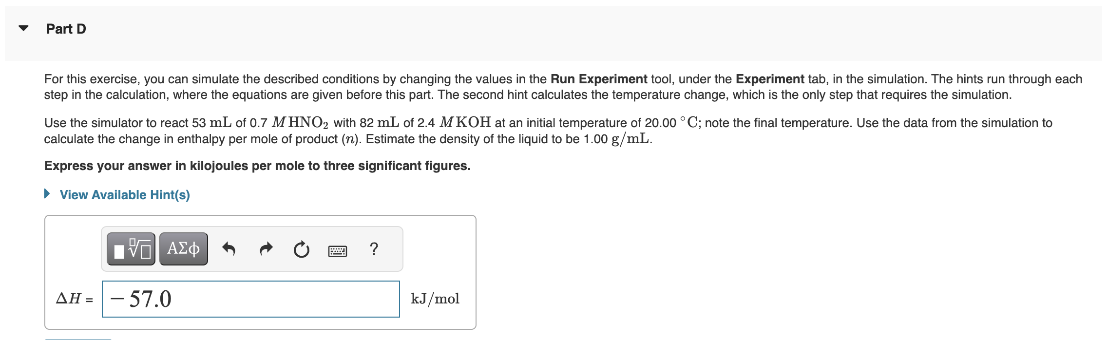 Solved For this exercise, you can simulate the described | Chegg.com