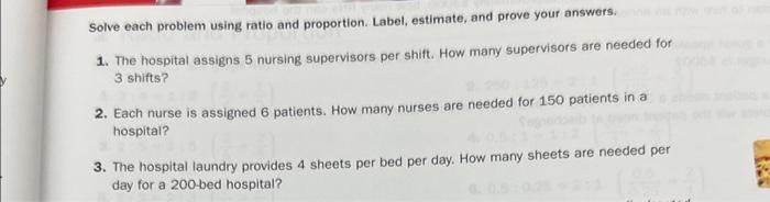 Solved Solve each problem using ratio and proportion. Label, | Chegg.com
