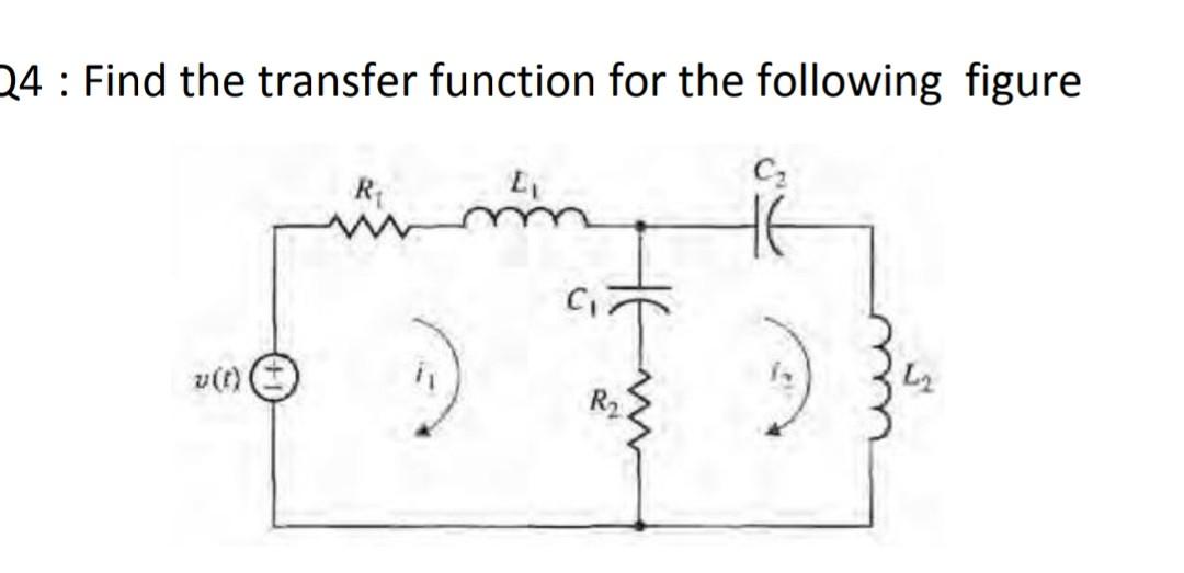 Solved 24 : Find the transfer function for the following | Chegg.com