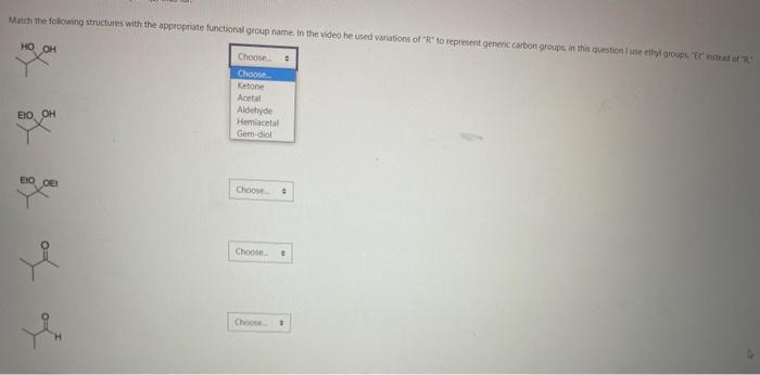 Solved Match the following structures with the appropriate | Chegg.com