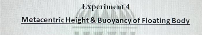 metacentric height experiment virtual lab