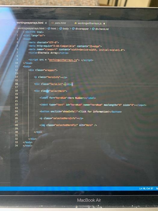 Solved First four pictures are of the current JavaScript | Chegg.com