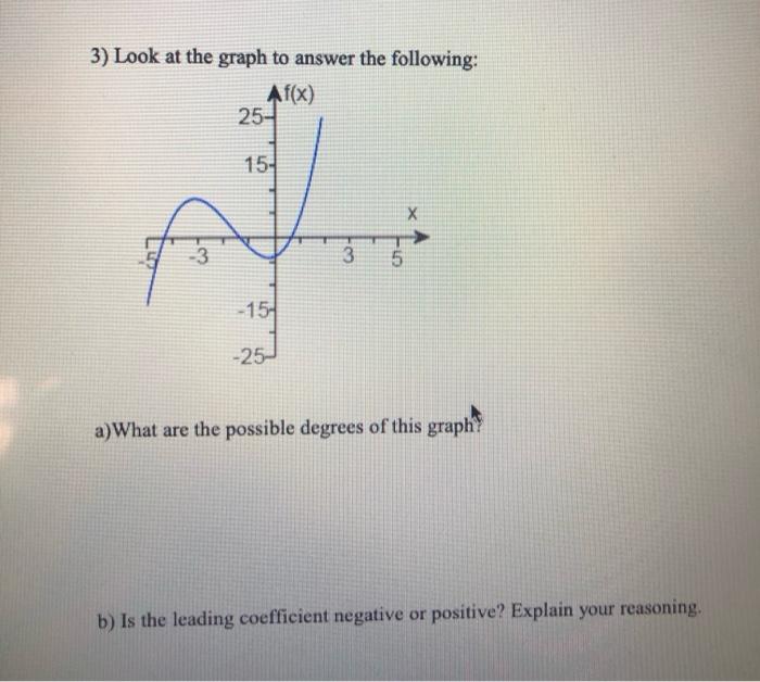 Solved Look at the graph and answer the following question.