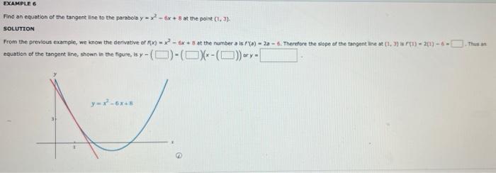 Solved EXAMPLE Find an equation of the tangent line to the | Chegg.com