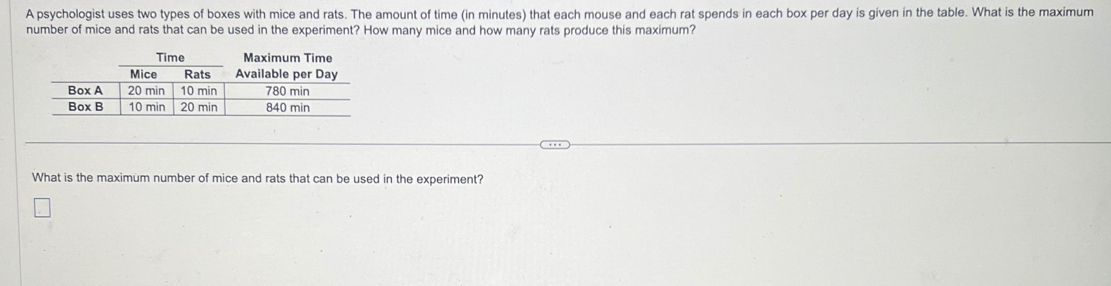 Solved A psychologist uses two types of boxes with mice and | Chegg.com