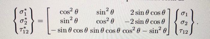 Solved Problem 17 Stress Rotation Formulæ In Matrix Form 7249