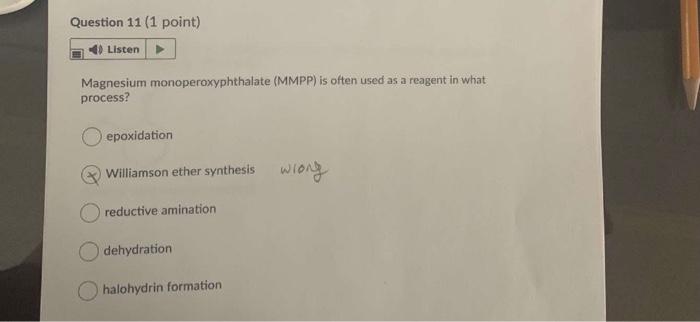 Solved Question 11 1 Point Listen Magnesium Chegg Com