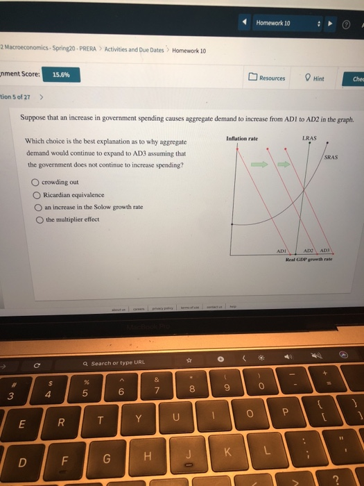solved inflation willselect one:a. decrease... Solved Homework 10 2 Macroeconomics - Spring 20 -PRERA > | Chegg.com