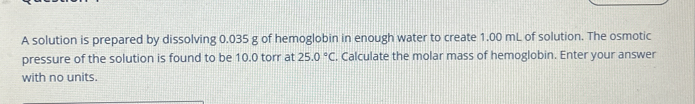 Solved A solution is prepared by dissolving 0.035 ﻿g of | Chegg.com