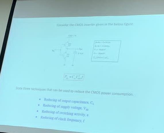 Solved Consider the CMOS inverter given in the below figure | Chegg.com