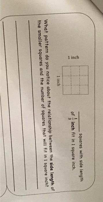 Solved squares with side length of 31 inch fit in 1 square | Chegg.com