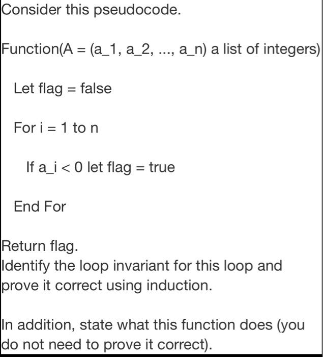 Solved Consider this pseudocode. Function(A = (a_1, a_2, | Chegg.com