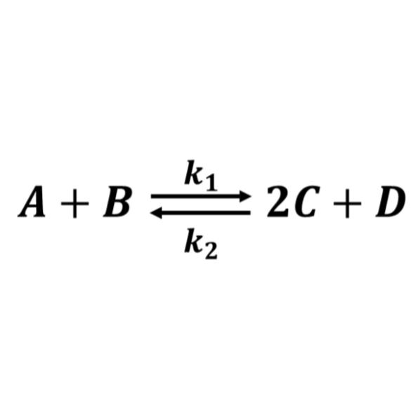 [Solved]: The gas phase reaction:A+B_(k_(2))^(k_(1))2C+D i