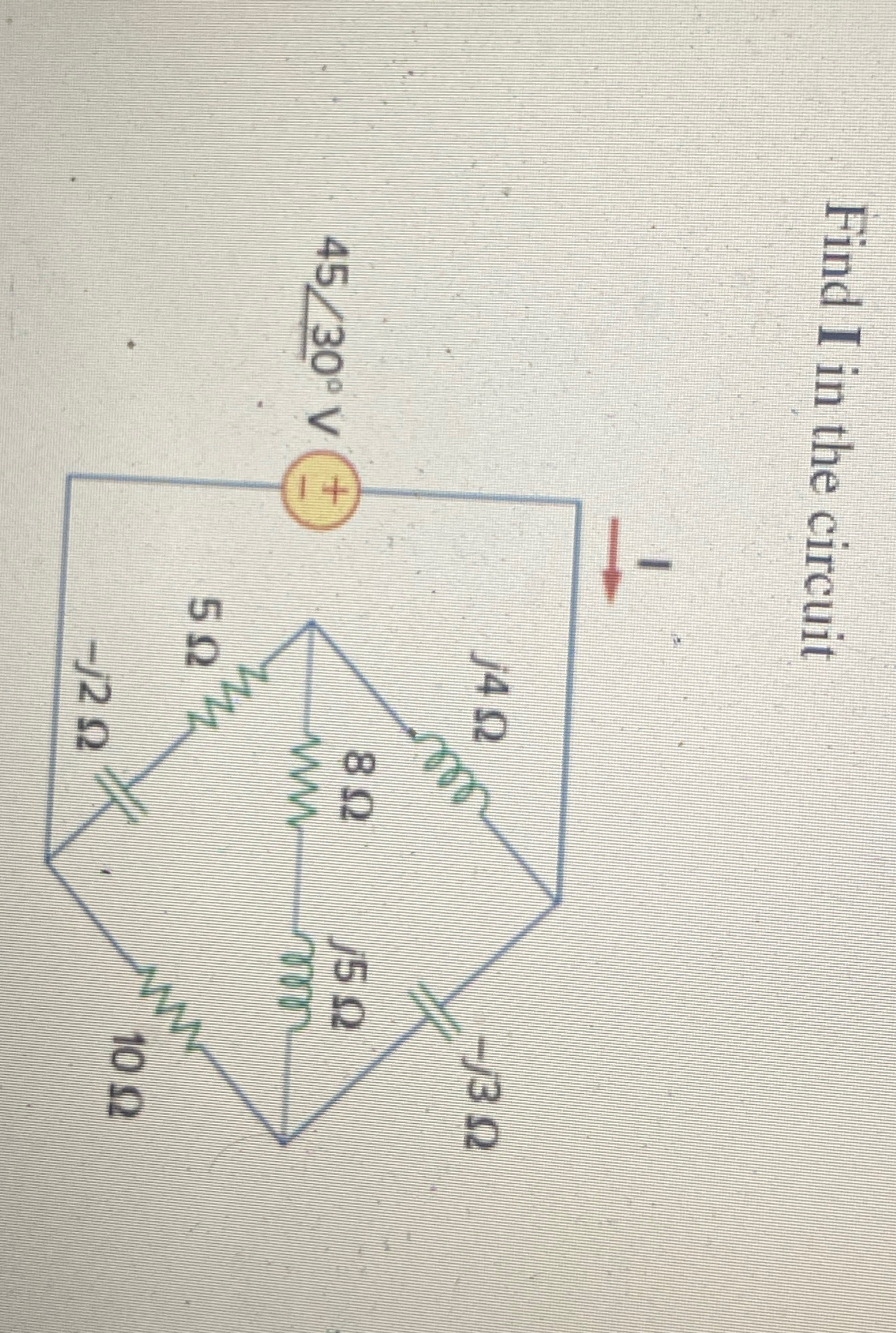 Solved Find I in the circuit | Chegg.com