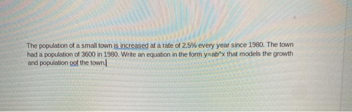 Solved The population of a small town is increased at a rate | Chegg.com