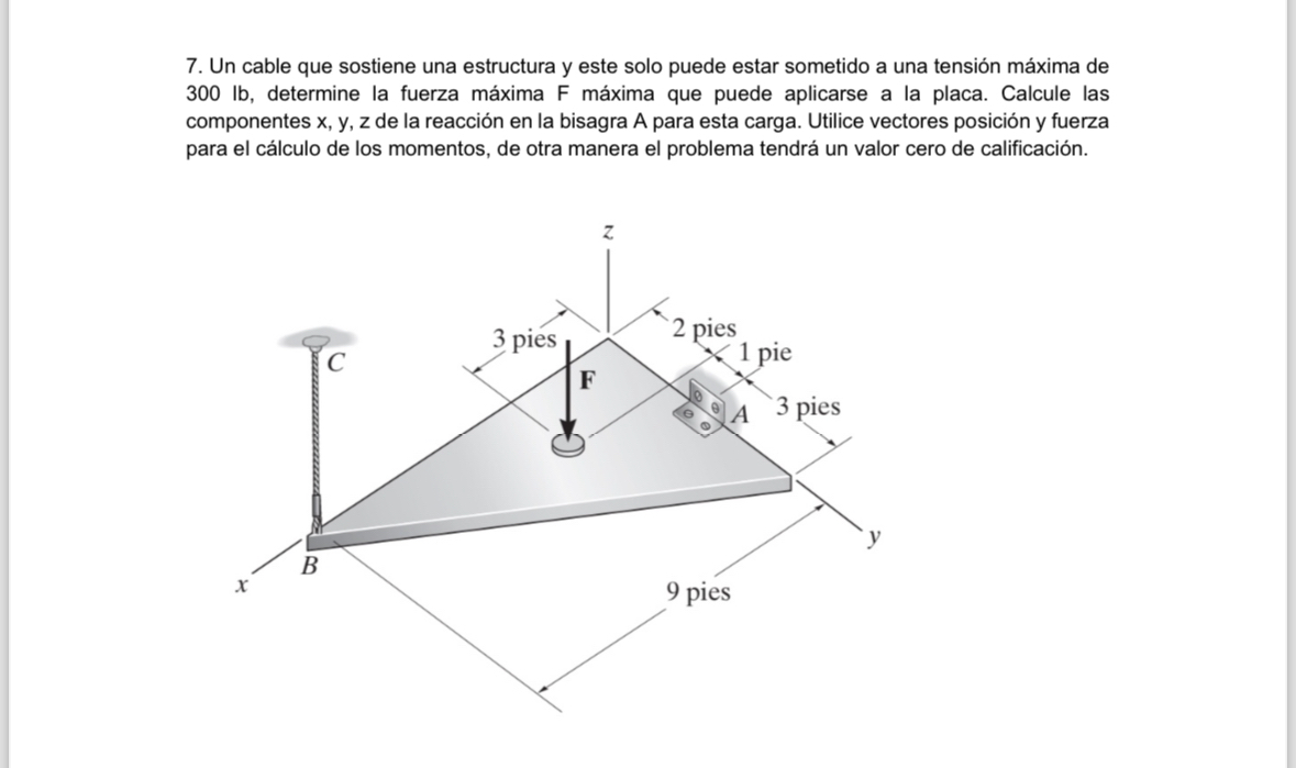 Solved Un cable que sostiene una estructura y este solo | Chegg.com