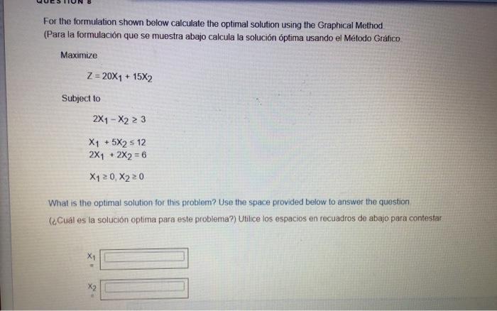 Solved For the formulation shown below calculate the optimal | Chegg.com