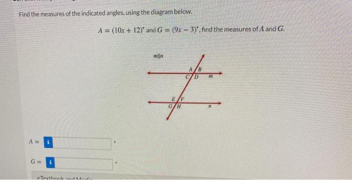 Solved Find the measures of the indicated angles, using the | Chegg.com