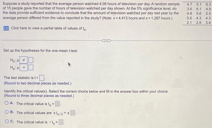 Solved Suppose a study reported that the average person | Chegg.com